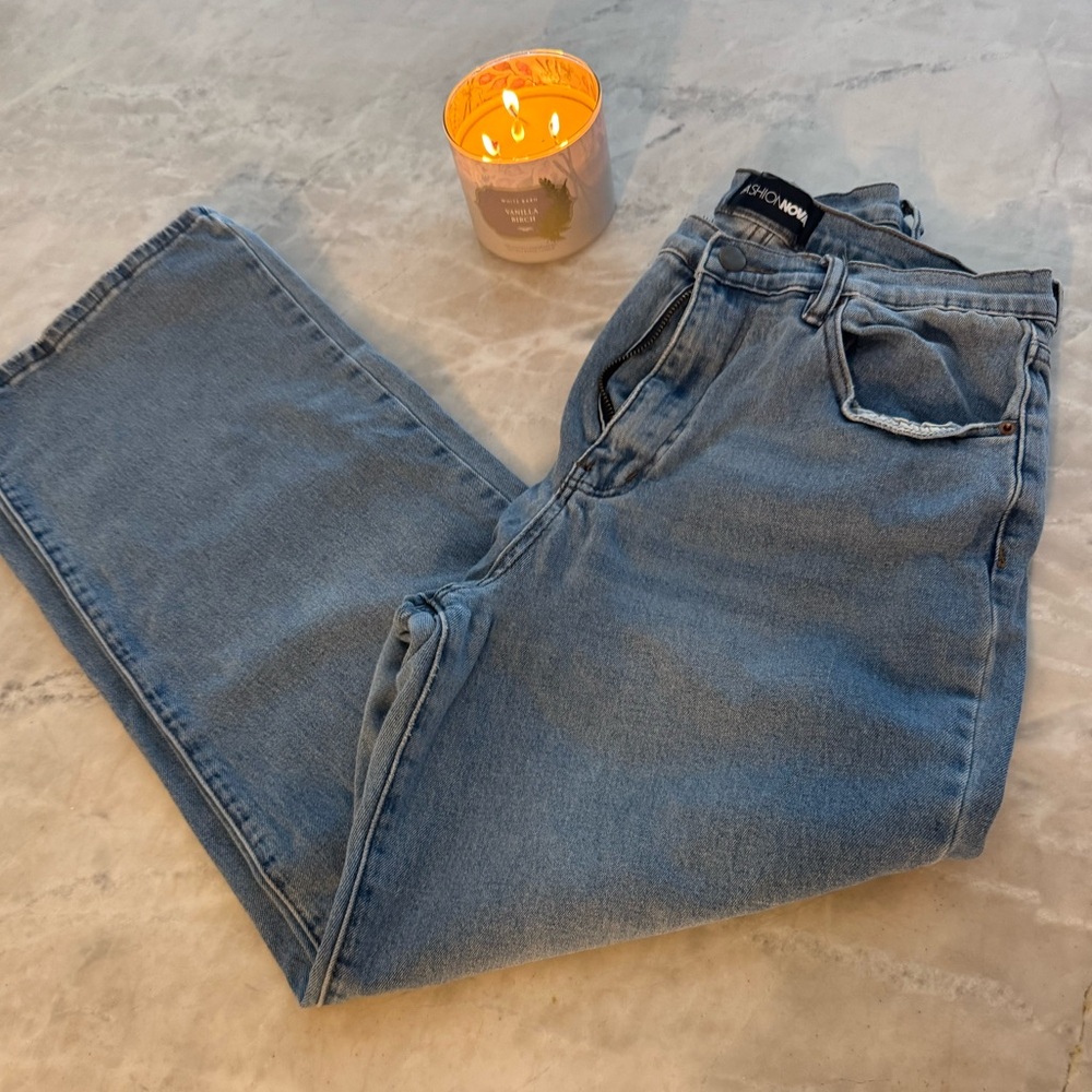 Fashion Nova Light Blue Flare Jeans